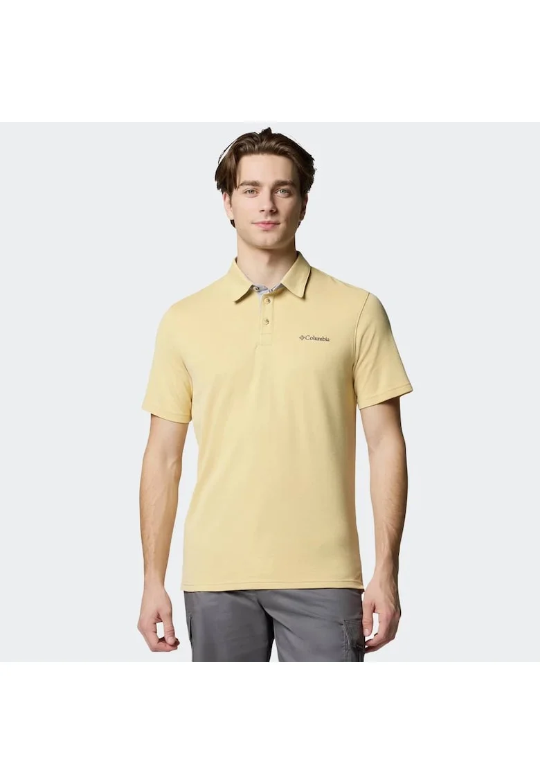 Tricou polo barbati,  confortabil, moale, galben, 70% modal, 30% poliester