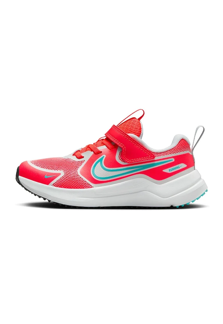 - Pantofi Cosmic cu inchidere velcro pentru alergare, Rosu/Gri deschis