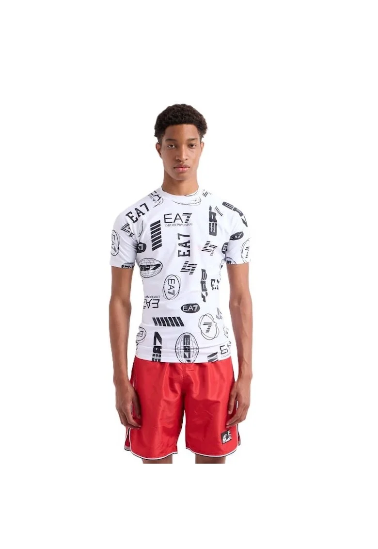Tricou  pentru Barbati, m tee ss lycra, 7M000547-AF13158-F0043, Alb, Alb