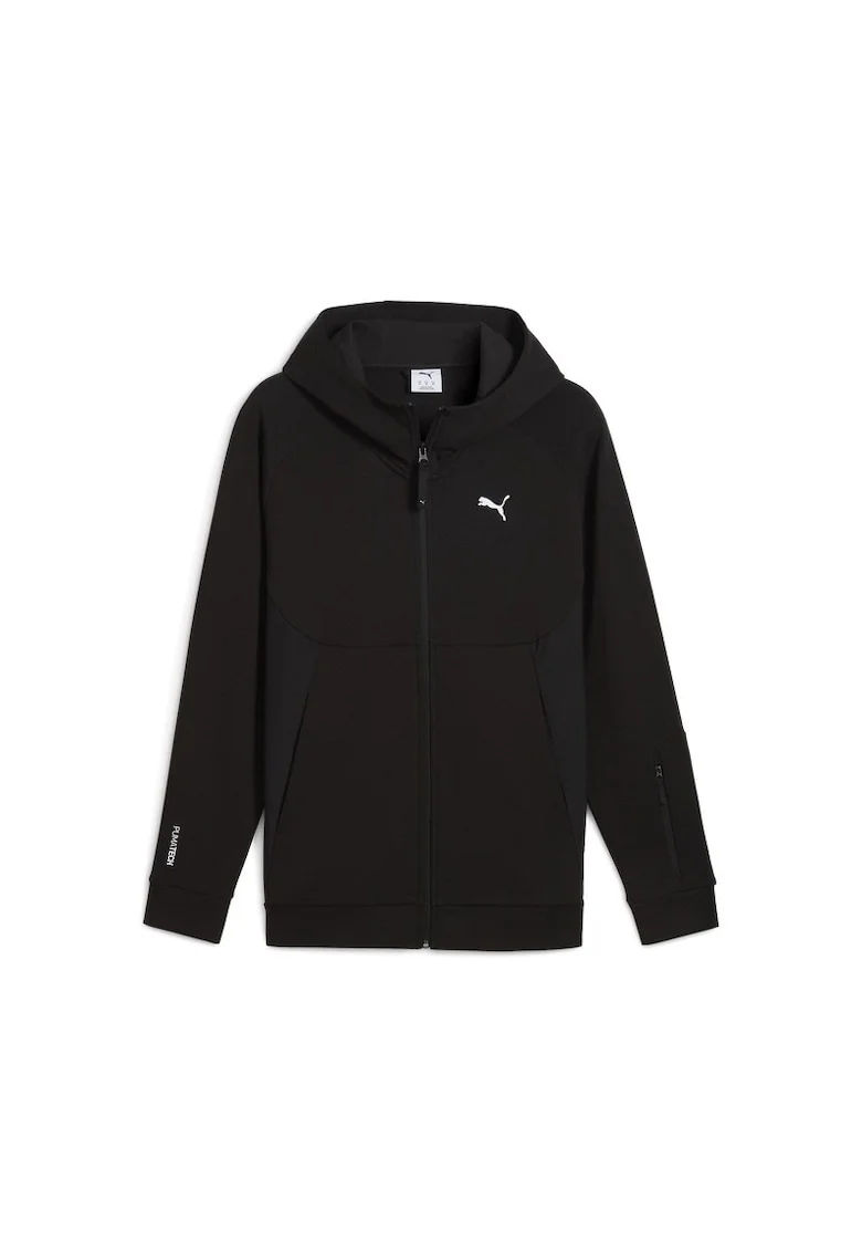 Bluza cu fermoar  pentru Barbati, pumatech full-zip hoodie dk, 684605-01, Negru, Negru
