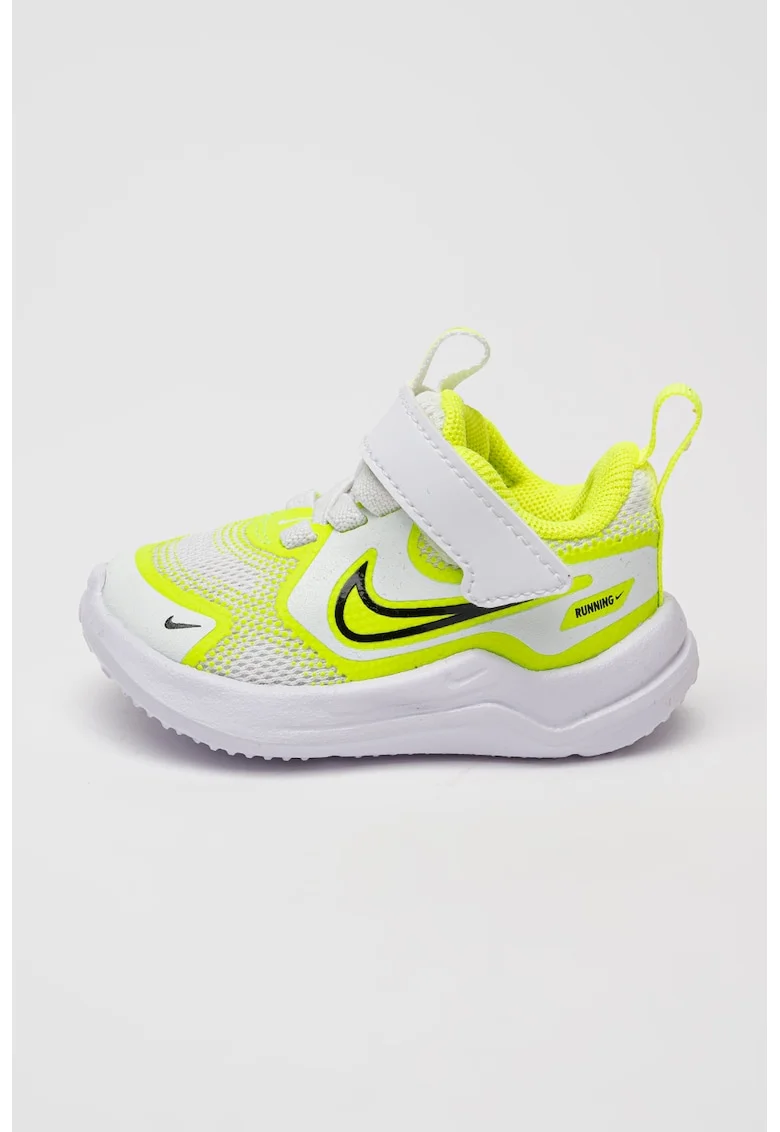 Pantofi Cosmic cu inchidere velcro pentru alergare, Alb/Verde lime