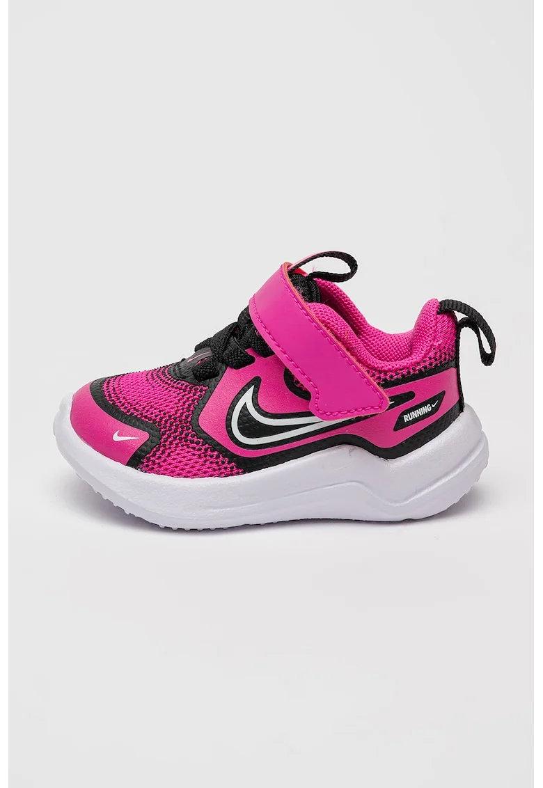 Pantofi Cosmic cu inchidere velcro pentru alergare, Alb/Negru/Fucsia