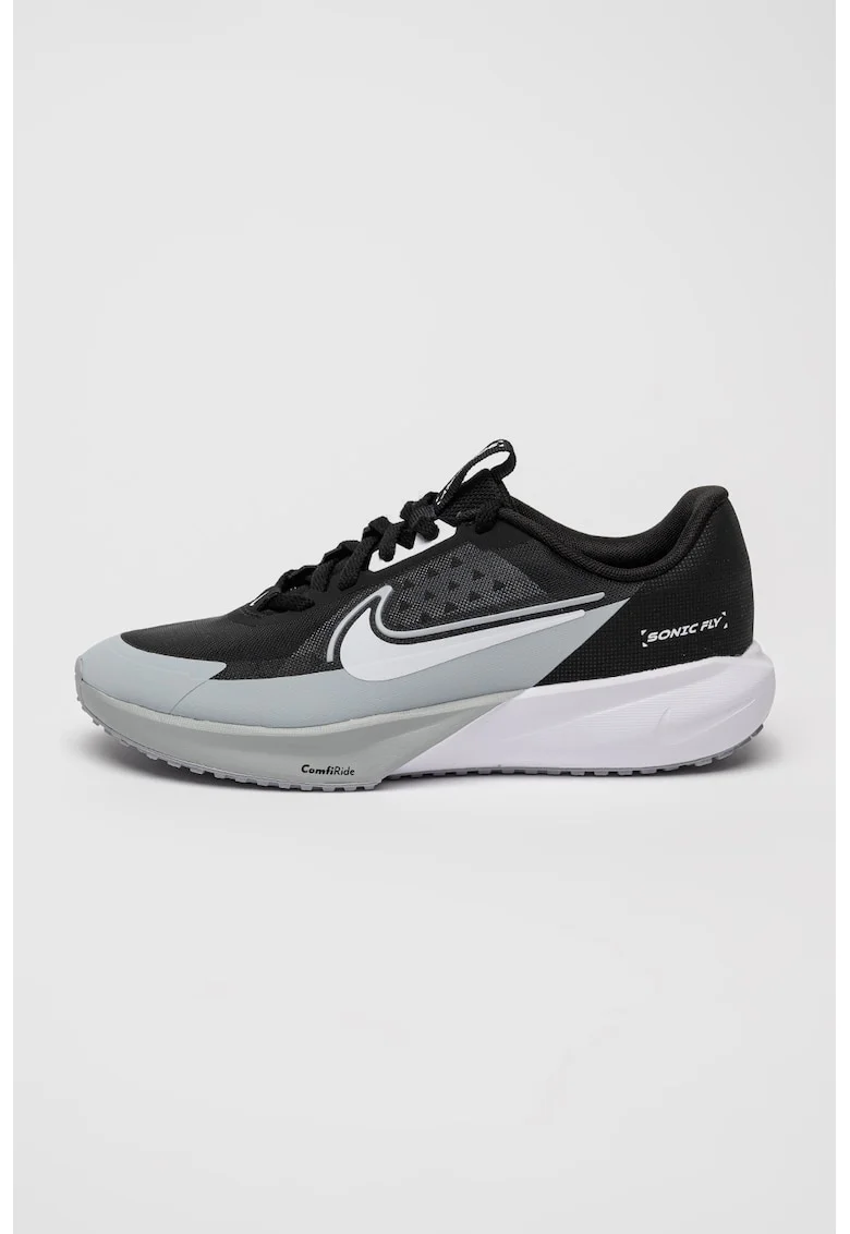 Pantofi Sonic Fly, pentru alergare, Alb/Negru/Gri cenusiu