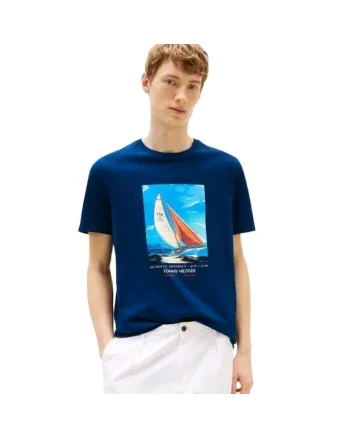 Tricou  HILFIGER COLOR PHOTOPRINT TEE-MW0MW38615-DAF