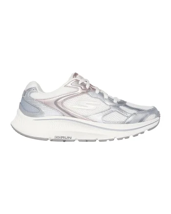 Pantofi sport Go Run Consistent 2.0- Volt cu garnituri de piele, Alb murdar/Argintiu