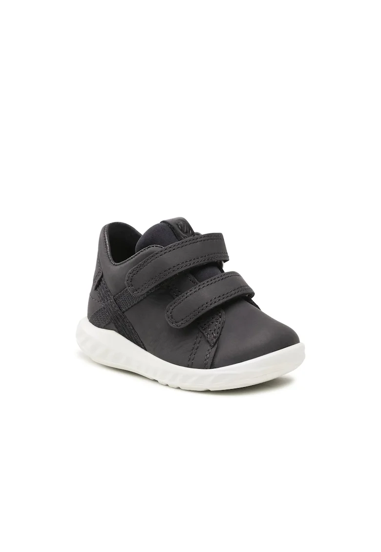 Pantofi sport baieti,  208072250, Negru, Piele naturala, Negru