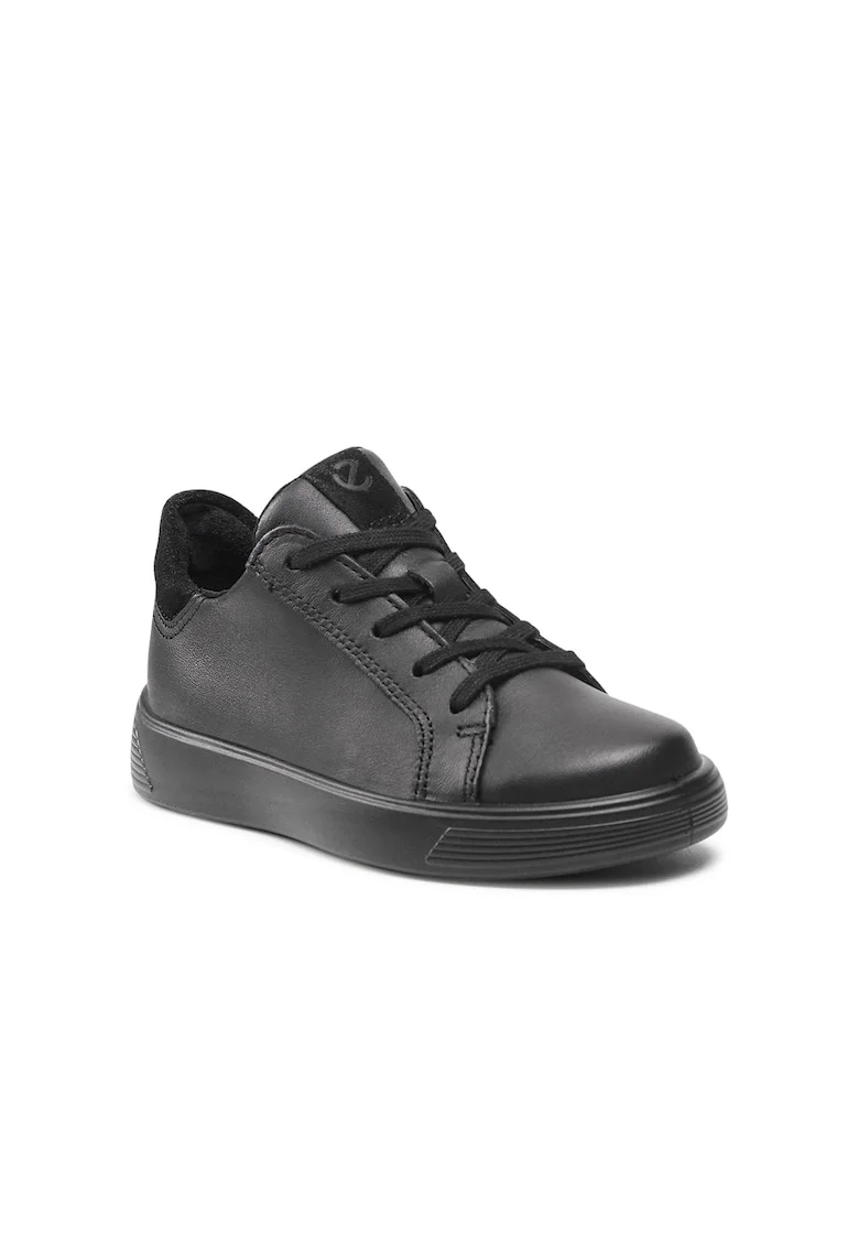 Pantofi sport baieti,  209121841, Negru, Piele naturala, Negru