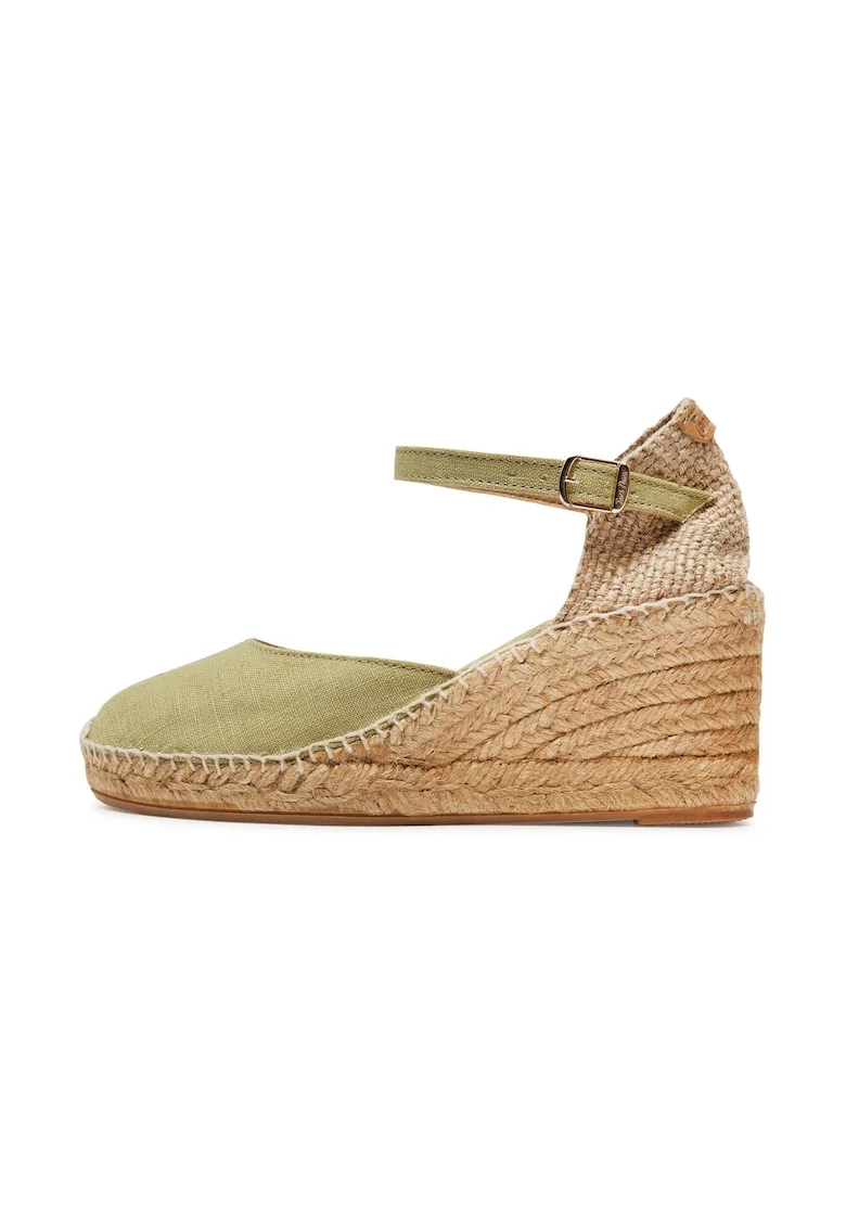 Espadrile dama,  680664, Sintetic, Verde