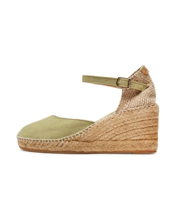 Espadrile dama,  680664, Sintetic, Verde