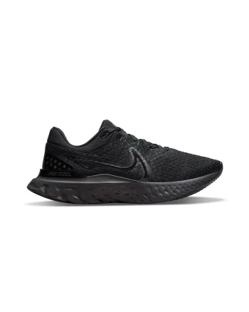 Pantofi cu aplicatie logo React Infinity Run Flyknit 3 pentru alergare, Negru stins