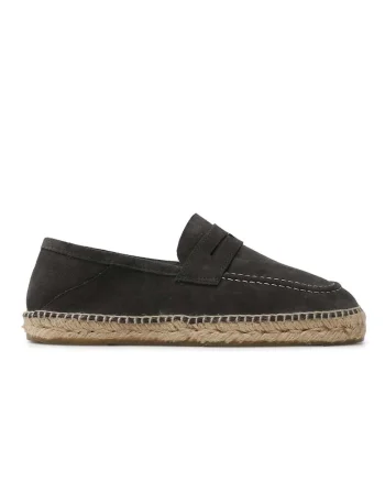 Espadrile,  Piele intoarsa, Gri, Gri