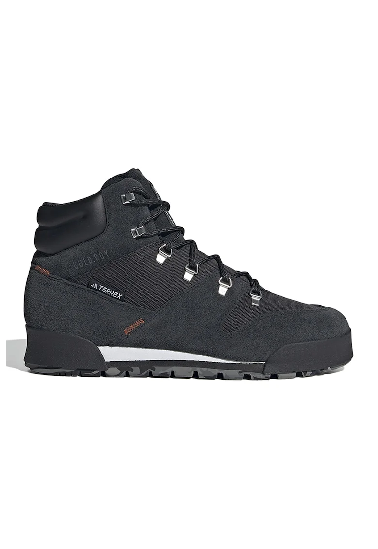 Pantofi cu segmente de piele intoarsa pentru drumetii Terrex Snowpitch, Negru
