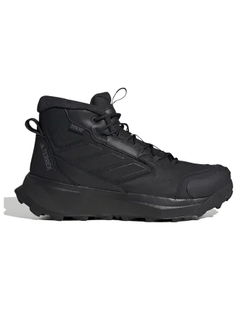 Ghete de piele si material textil pentru drumetii Terrex, Negru stins