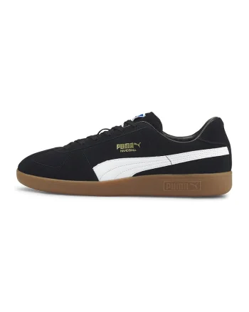 Pantofi de piele intoarsa pentru handball, Alb/Negru