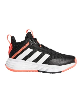Pantofi cu insertii din material textil pentru baschet Ownthegame 2.0, Alb/Negru