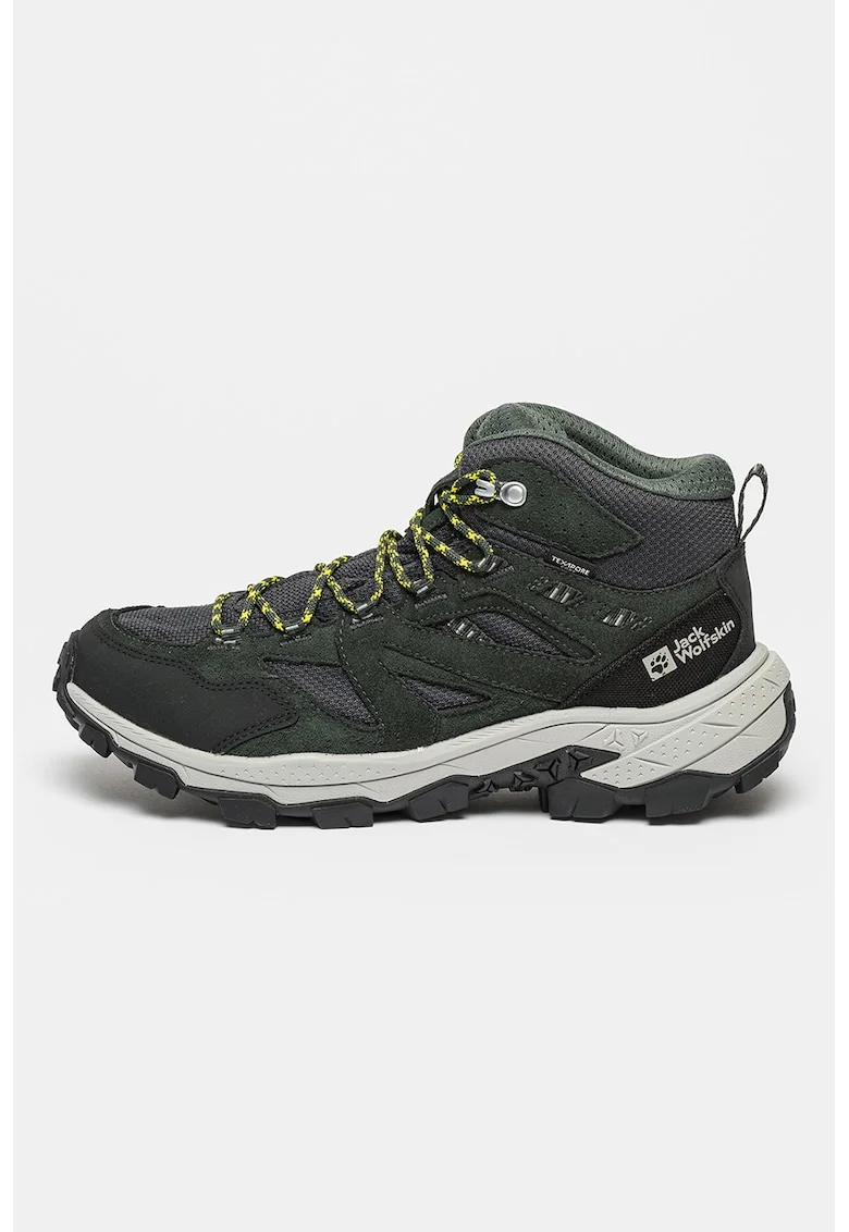 Pantofi cu garnituri de piele intoarsa pentru trekking Vojo Tour Texapore, Gri inchis