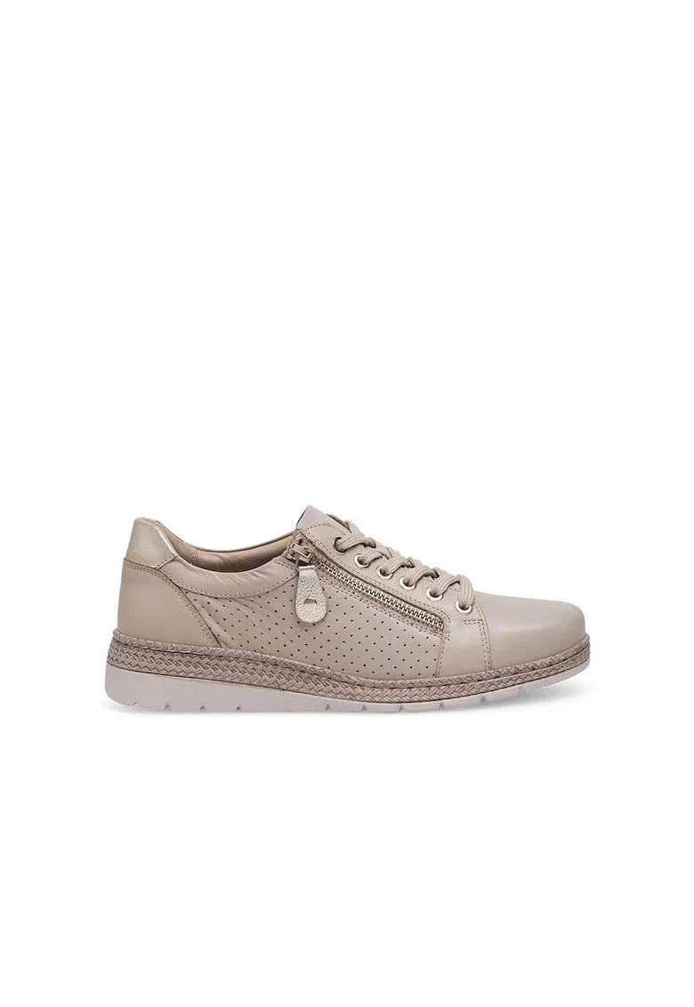 Pantofi sport dama,  590559, Piele naturala, Bej, Bej