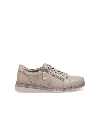 Pantofi sport dama,  590559, Piele naturala, Bej, Bej
