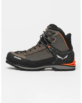 Pantofi mid-high cu garnituri din piele intoarsa pentru trekking Crow GTX, Negru/Kaki