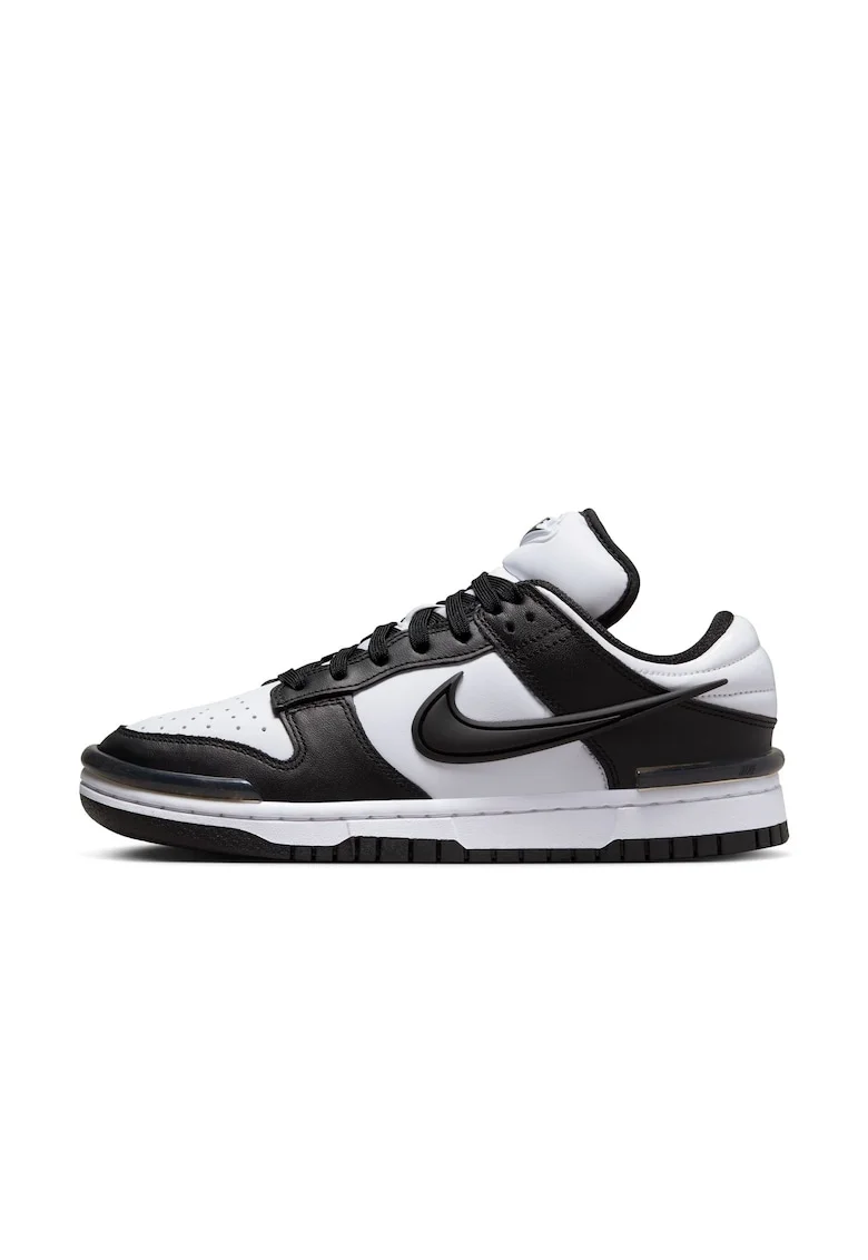 Pantofi sport,  W Nike Dunk Low Twist, Piele naturala, Alb, Negru