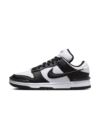 Pantofi sport,  W Nike Dunk Low Twist, Piele naturala, Alb, Negru