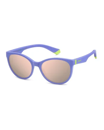 Ochelari de soare rotunzi cu lentile polarizate, Albastru lavanda
