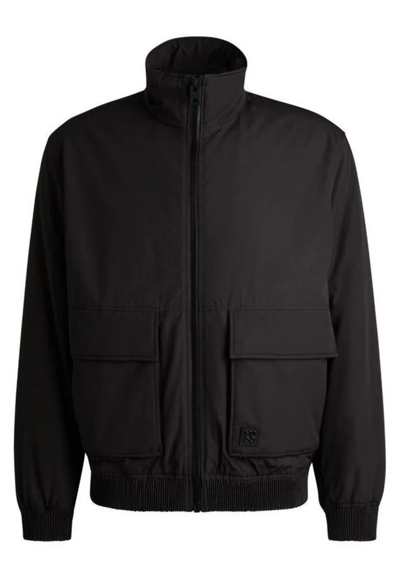 Geaca barbati  Beren2511, bomber, negru, poliester-bumbac