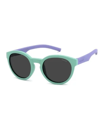 Ochelari de soare pantos cu lentile polarizate, Albastru azur/Verde menta
