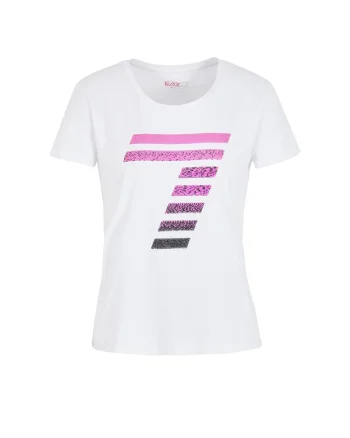 Tricou  W Tee Ss Rn Big Logo Crossover, 3RTT44-TJFKZ-1100, Femei, Alb, Alb