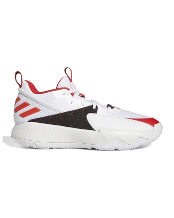 Pantofi cu insertii de plasa, pentru baschet Dame Certified, Alb/Negru/Caramiziu