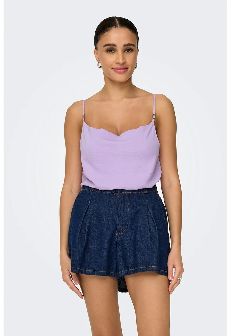 Top cu bretele ajustabile, Lila