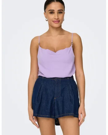 Top cu bretele ajustabile, Lila