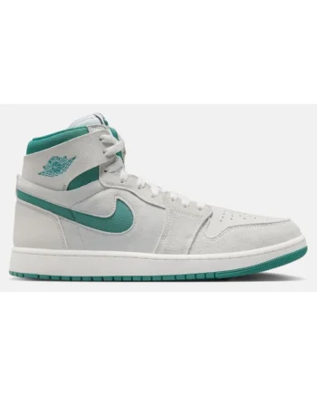 Pantofi sport barbati  Air Jordan 1 Zoom CMFT 2, piele de caprioara, spuma Formula 23, alb/verde