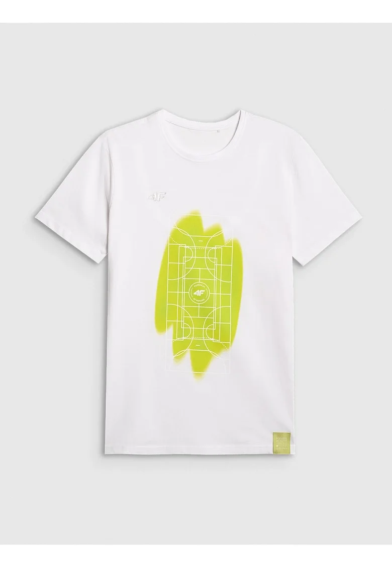Tricou, dama,  culoare alba, bumbac,