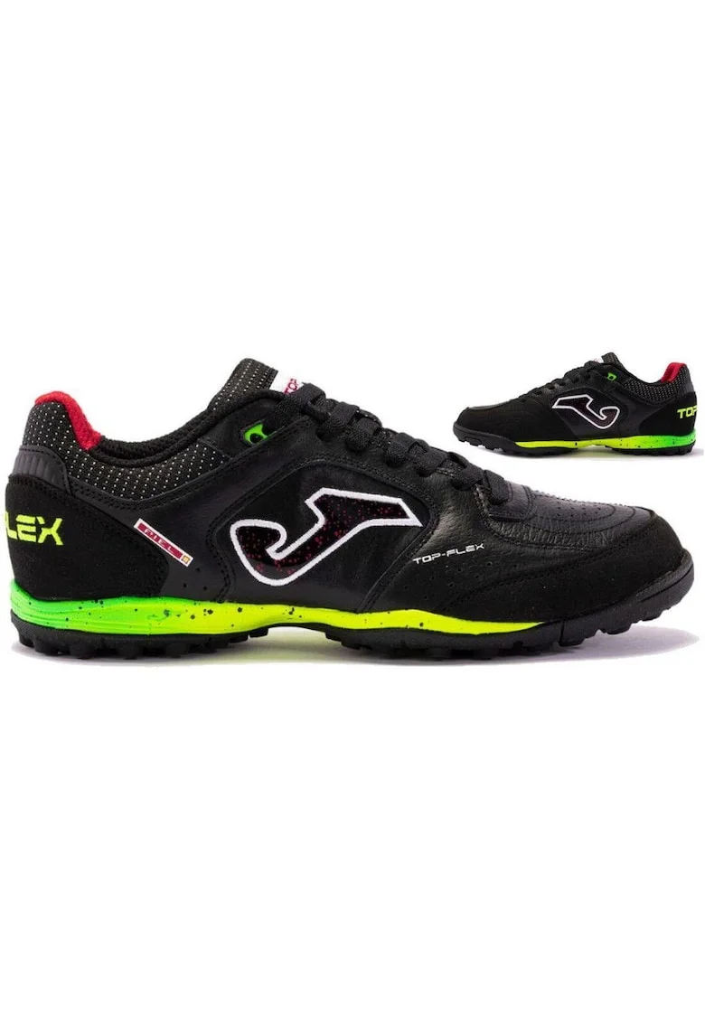 Pantofi sport barbati,  Piele naturala, Negru/Verde, Negru