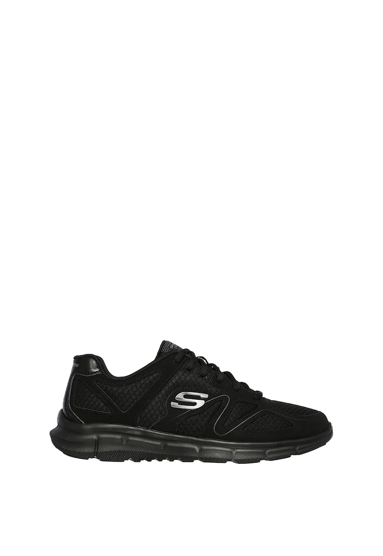 Pantofi sport cu garnitura de piele Satisfaction-Flash Point, Negru