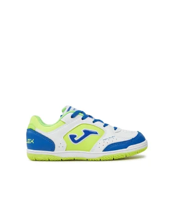 Ghete pentru fotbal Top Flex Jr Indoor TPJW2402IN Alb,  Piele ecologica