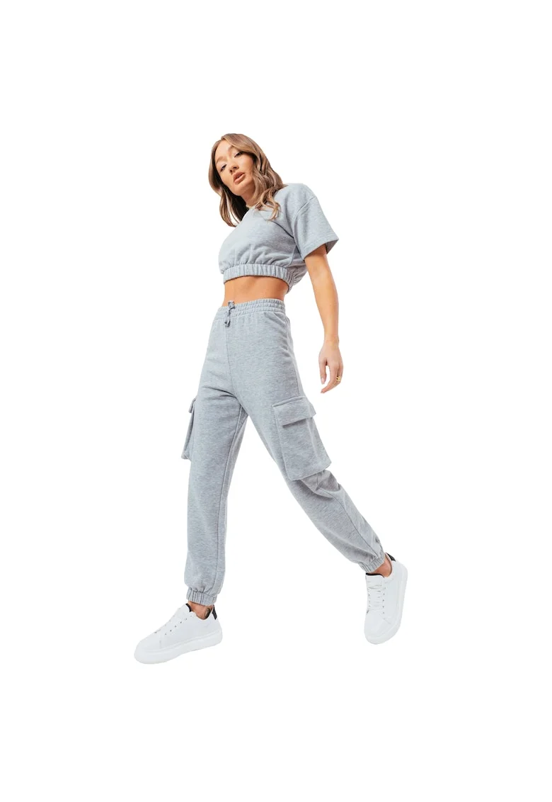 Pantaloni,  Sweat Crop T-Shirt-Cargo Joggers LABON004, Gri, Gri