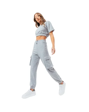 Pantaloni,  Sweat Crop T-Shirt-Cargo Joggers LABON004, Gri, Gri
