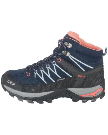 Pantofi de trekking dama,  Piele, Multicolor, Albastru inchis