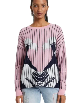 Pulover cu dungi si imprimeu Chennai,