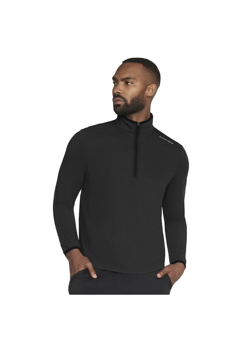 Hanorac pentru barbati,  Skech-Knits Burst 1/4 Zip LT130-BLK, Negru, Negru