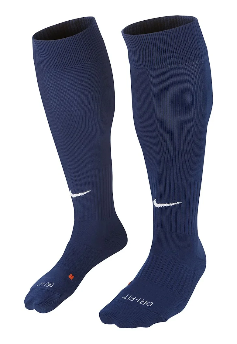 Sosete unisex lungi pana peste genunchi cu amortizare pentru fotbal Classic II, Bleumarin