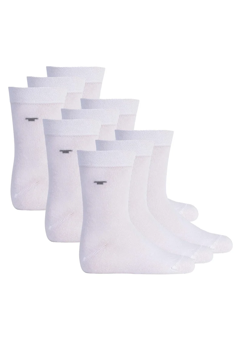 Set de sosete scurte uni - 9 perechi, Alb