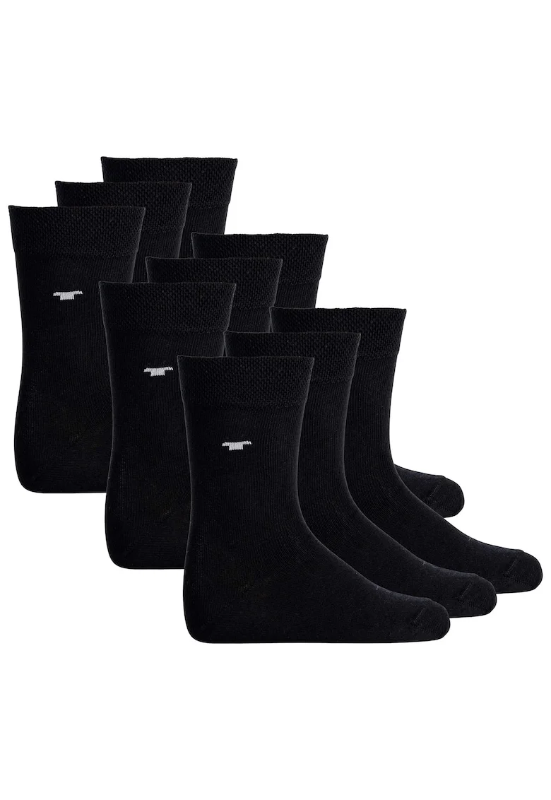 Set de sosete scurte uni - 9 perechi, Negru