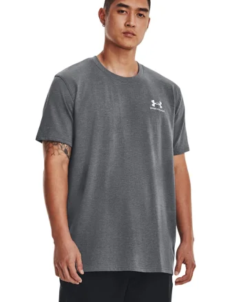 Tricou cu decolteu la baza gatului Heavyweight, Gri deschis