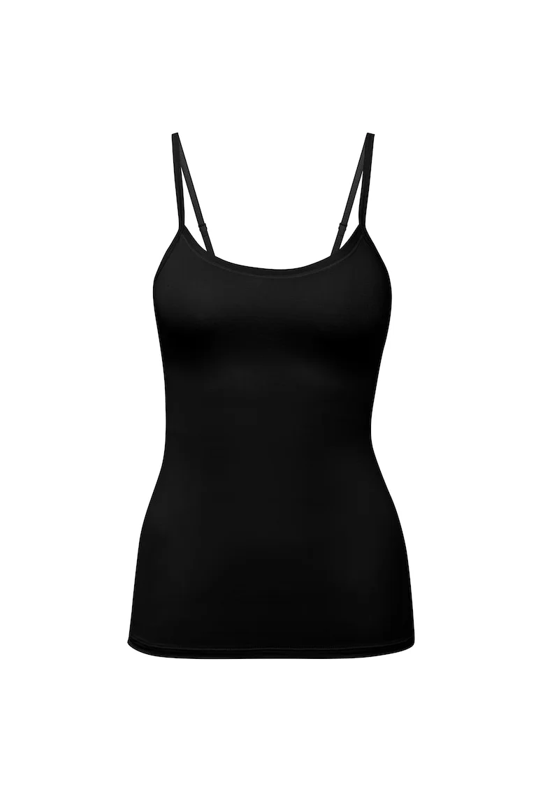 Top uni cu bretele ajustabile, Negru