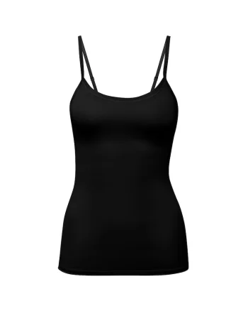 Top uni cu bretele ajustabile, Negru