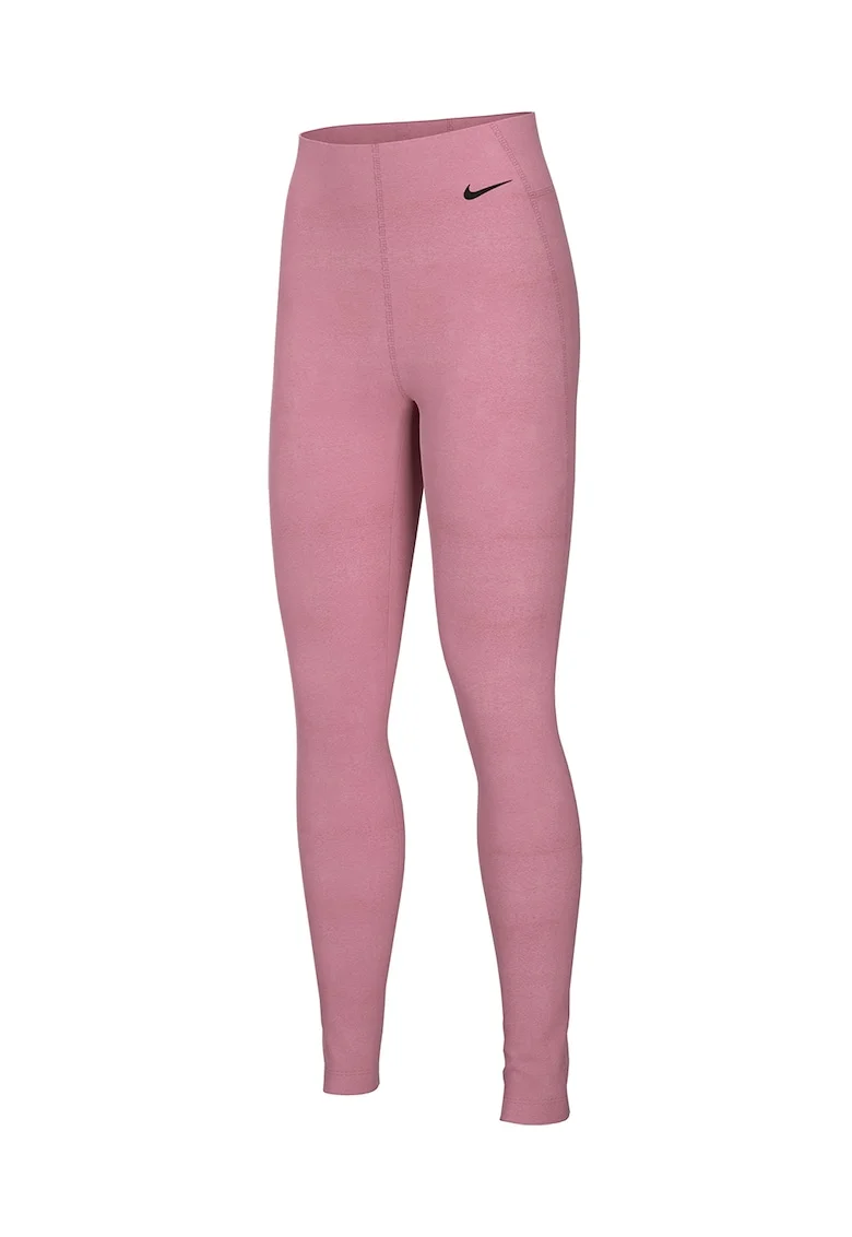 Colanti cu talie inalta si tehnologie Dri-Fit, pentru fitness Sculpt Victory, Roz prafuit