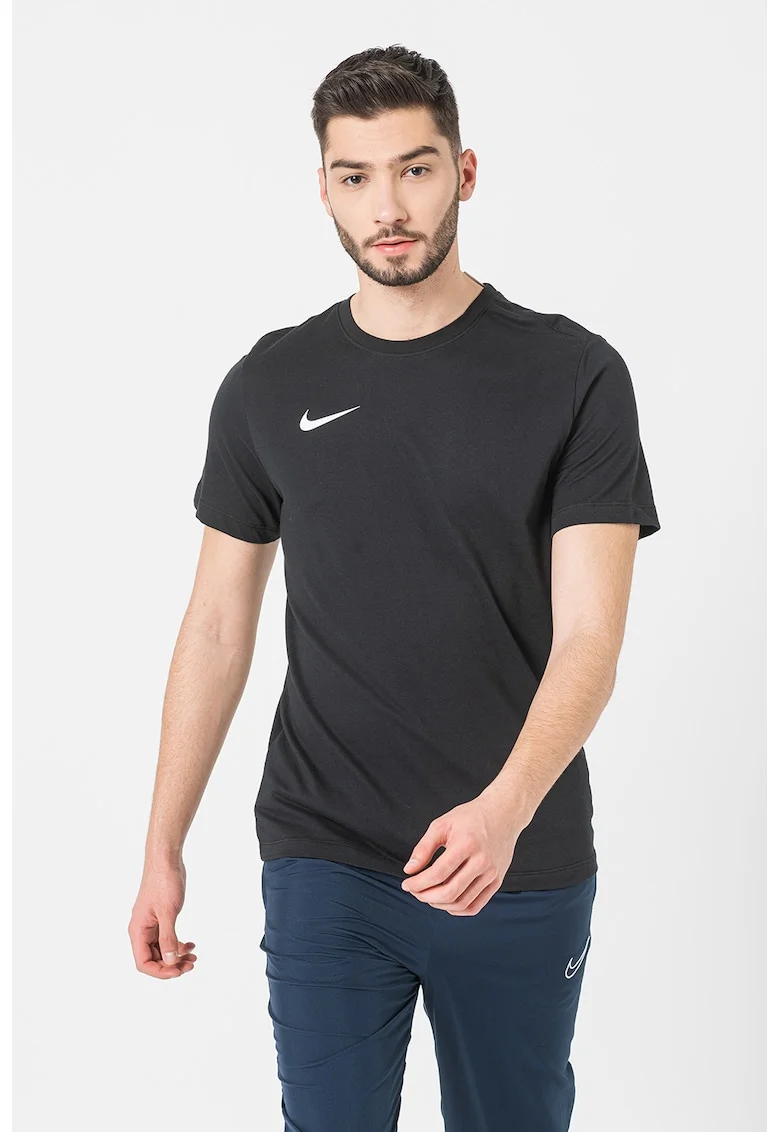 Tricou cu detaliu logo si tehnologie Dri-FIT pentru fotbal Park20, Negru